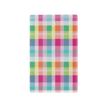 Imagem de Wassud Placa de cobertura para interruptor de luz, 1 capa de tomada em branco, placa de parede, xadrez multicolorido, decoração de casa, sala de estar, quarto, decoração