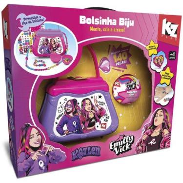 Imagem de Bolsinha Bijuteria com Miçangas EMILLY VICK e Katlen 140 Peças - ELKA