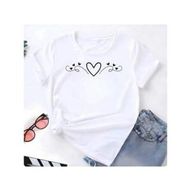 Imagem de Blusa T-shirt Plus Size Linda Eis-me Aqui Camiseta Feminina Blusinha T