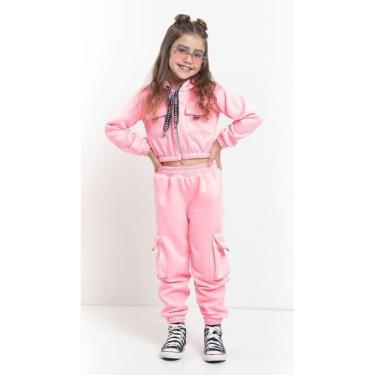 Imagem de Conjunto Casaco Juvenil Menina Moletom Inverno Lessa K0361-Feminino