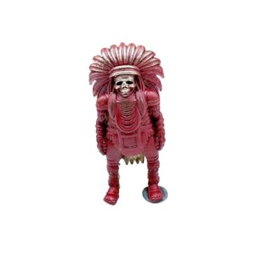 Imagem de Pingente de contas modelo de caveira de chefe indiano de latão feito à mão, suprimentos personalizados de fabricação de joias para entusiastas de bricolage, acessórios de berloque de contas de