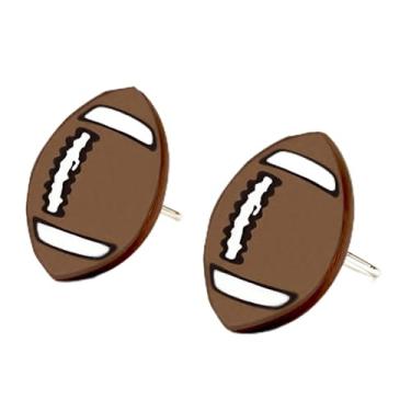 Imagem de Brincos de madeira para mulheres, pé grande, softball, tênis, pinguim, tartaruga, cão, gato, vaca, pato, Papai Noel, preguiça, hipopótamo, margarida, golfinho, fofo, vintage, hipoalergênico, brincos