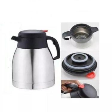 Imagem de Garrafa termica inox jarra bule cafe cha isotermica grande 1500ml tipo
