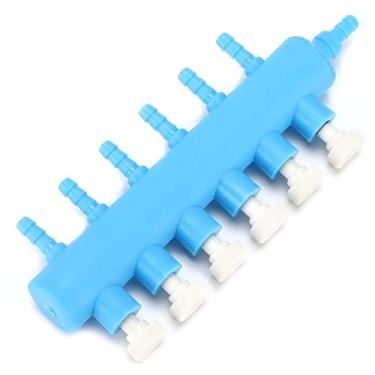 Imagem de aqxreight Válvula de Ar de Aquário Ajustável, Tanque de Peixes de Plástico, Divisor de Fluxo de Ar de Oxigênio para Equipamento de Dióxido de Carbono 1 a 6 Com Peixe Resistente a Válvula e Oxigênio