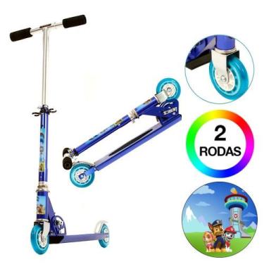 Imagem de Patinete Scooter Patrulha Canina Infantil Azul de Alumínio - DM Radica