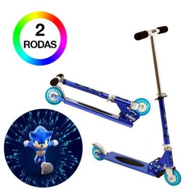 Imagem de Patinete Sonic the Hedgehog 2 Rodas Ajuste de Altura Azul - DM Radical