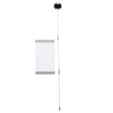 Imagem de HEEPDD Kit de Limpeza de Ventilação, Peças de Secador e Hastes de Acessórios para Limpeza de Lareira, Escova de Nylon Durável Dobrável de 45 Graus para Chaminés de Metal, Forros de Aço Inoxidável,