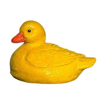 Imagem de FashionCha Estátua Decorativa Flutuante de Pato para Jardim, Escultura de Animal às Intempéries, Figura Decorativa para Terraço Ou Piscina, Amarelo, Tamanho real