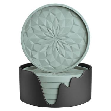 Imagem de Porta-copos de silicone ME.FAN com suporte pacote com 6 Desert Sage
