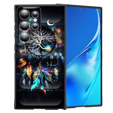 Imagem de CICPLKSE Capa para Galaxy S24 Ultra, silicone premium com [forro de microfibra macio anti-arranhões] Capa protetora para celular Samsung Galaxy S24 Ultra 5G 6,8 polegadas, Dream Catcher Galaxy