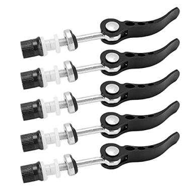 Imagem de 5 peças de grampos de selim de bicicleta de liga de alumínio, braçadeira de tubo de liberação rápida, engrenagem fixa com aplicação universal para bicicletas