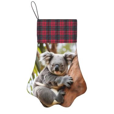 Imagem de SKKNT Hugging Tree Koala 1 Impressão Meias de Natal Animais de Estimação Decoração de Natal Cães Gatos Árvore Decoração Doce Presente Conveniente