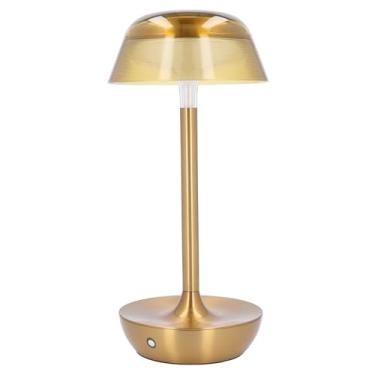 Imagem de YWBL-WH Abajur Dourado Sem Fio, Bateria Recarregável de 3200mAh Com Dimmer de Toque Contínuo Iluminação 360° Abajur LED para Quarto, Estudo, Escritório Ao Ar Livre