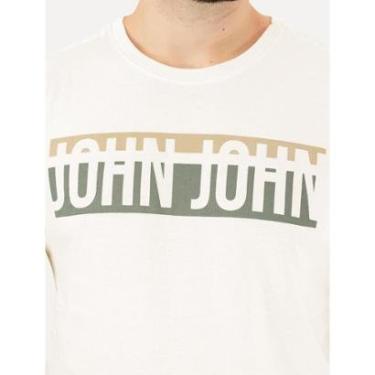 Imagem de Camiseta John John Masculina Logo Piece Off-White-Masculino