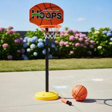 Imagem de Basquete Infantil Com Tabela Aro Bola e Inflador Ajustável - Yeet