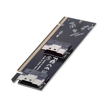 Imagem de NFHK 74 pinos Dual Slimline SFF-8654 perfil baixo para PCIE4.0 PCIE 16X Express 3.0 Raid Card VROC Raid0 Hyper Adapter