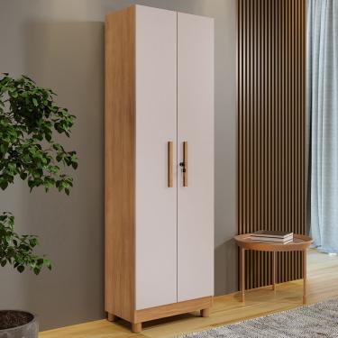 Imagem de Armário Multiuso 2 Portas com Pés Sparta Benetil - Cinamomo/Off Arena