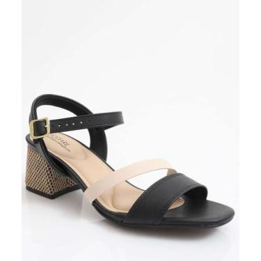 Imagem de Sandália Feminina Salto Grosso Modare Preto-18263, Preto, 36