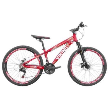 Imagem de Bicicleta Aro 26 Viking TuffX25 Freeride  21V Vermelho Preto