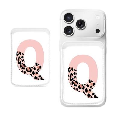 Imagem de Suporte magnético para iPhone, carteira fina de couro PU, capa para cartão, capa traseira para cartão, acessório de telefone fofo