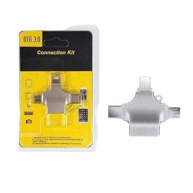 Imagem de Leitor de cartão para celular e câmera iPhone/Tipo-c/Micro-OTG Adaptador OTG 3 em 1 iPhone/iPad/Ipad Air/Teclado