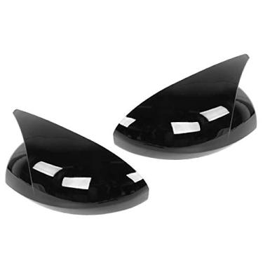 Imagem de Acouto Capa Complementar para Espelho Lateral de par de Buzinas Premium Sentra e Sylphy 2020-2021 - Capas Pretas Elegantes, Duráveis ​​e Fáceis de Instalar para Espelhos Externos (Preto)