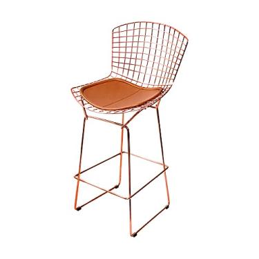 Imagem de Banqueta Bertoia Cobre D60 Com Assento Marrom