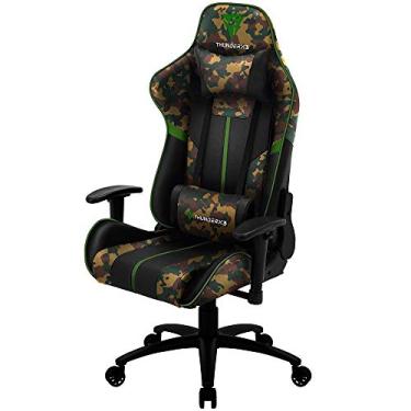 Imagem de Cadeira Gamer Office Giratória com Elevação a Gás BC3 H01 Camuflado Verde Military - ThunderX3
