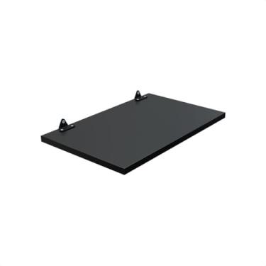 Imagem de Prateleira Preta 40x25 Com Suporte Flutuante Mdf Preto Cozinha Quarto Banheiro Sala