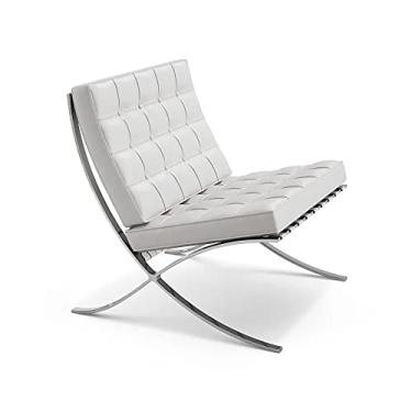 Imagem de Poltrona Barcelona Base Cromada Branco