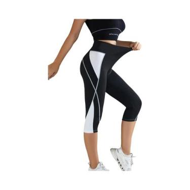 Imagem de Leggings De Yoga De Cintura Alta Com Bloco De Cores Para Mulheres, Cal