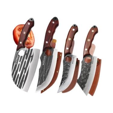 Imagem de Conjunto De 1-11 Peças De Facas De Cozinha Magnéticas Forjadas Com Cab