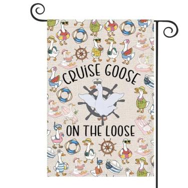 Imagem de ZJXHPO Bandeira de acampamento de esquadrão de cruzeiro ganso na decoração de casa solta férias de verão decoração de varanda ao ar livre bandeira de fio de cruzeiro (bandeira de ganso de cruzeiro)