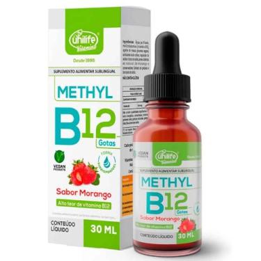 Imagem de Vitamina B12 Methyl 30ml Vegano Morango Unilife Sabor:Morango, Morango