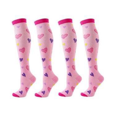 Imagem de Meias De Compressão Unissex Para Ciclismo, Corrida, Yoga, Futebol, Bas