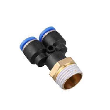 Imagem de IRFKR Encaixe de tubulação tipo Y encaixes pneumáticos de ar conector rápido PX4 6 8 10 12 mm rosca macho M5" 1/20.3 cm 1/10.2 cm 3/20.3 cm 1/5.1 cm acoplador Bsp (PX10-03)