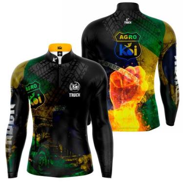 Imagem de Camiseta CamisaAgro Truck Caminhão Brasil Br Proteção Uv50, G