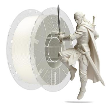 Imagem de Creality Filamento RFID para impressora 3D, pacote de filamento Hyper PLA de 1,75 mm para impressão 3D, filamento Hyper PLA RFID, alta precisão, carretel de 1 kg (branco)