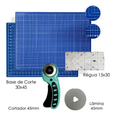 Imagem de Placa De Corte 45x30 Base de Corte para Artesanato A3 Régua 15x30 Cort