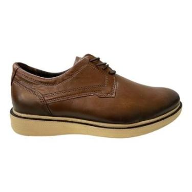 Imagem de Sapatênis Masculino Pegada Conforto Casual Social Couro 12610104 Caramelo-Masculino