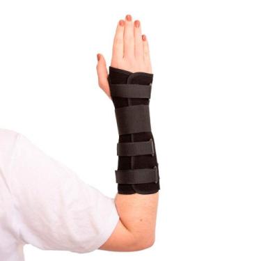 Imagem de Órtese Longa com Tala para Punho Mercur - Preta - Direita - G