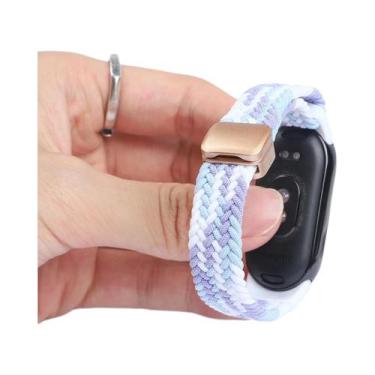 Imagem de Pulseira Magnética De Nylon Trançado Xiaomi Mi Band 9 8 10, Faixa Elás