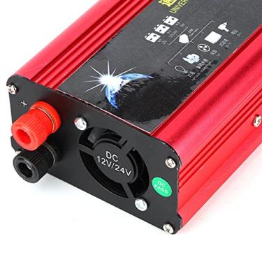 Imagem de Naroote Adaptador Eficiente do Conversor do Inversor de Potência Carro 1500w para Viajantes, Dc 12v/24v para Ac 220v para Viagens Rodoviárias