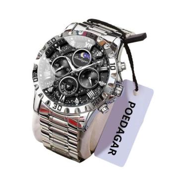 Imagem de Relógio Masculino De Luxo À Prova d'Água Com Luz, Cronógrafo De Quartz