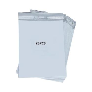Imagem de Sacos De Courier Autoadesivos Brancos 25x30cm, Sacos De Polietileno Pa