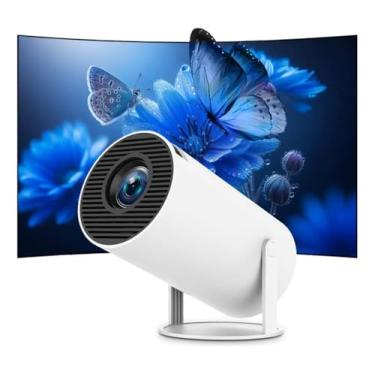 Imagem de HY300 PRO+ Projetor Smart Portátil com Android 11, Suporte 4K e 720P Nativo, WiFi 6 Dual Band, Bluetooth 5.0, Rotação 180° e Correção Trapezoidal Automática para Cinema em Casa e Jogos