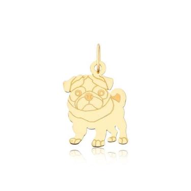 Imagem de Pingente Pet Dog Pug Cachorro Ouro Puro 18k Pm09 - MAEHLER