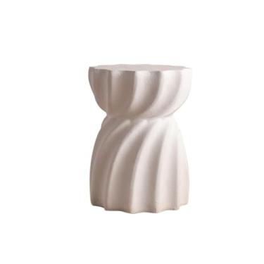 Imagem de Mesa de centro redonda pequena mesa de centro, simples, criativa e bonita, ornamentos decorativos de fotografia de sala de estar, mesa de centro branca retrô mesa de quarto