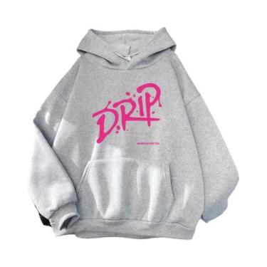 Imagem de Hoodie Retro Unissex Harajuku Babymonster Álbum 2024, Suéter Vintage D