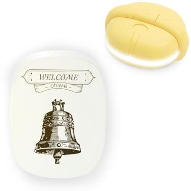 Imagem de BANDIANCY Tema de campainha sem fio, 38 melodias, alcance de 305 metros, volume de 4 níveis, modo mudo com luz LED piscando, fácil instalação, decoração festiva de férias